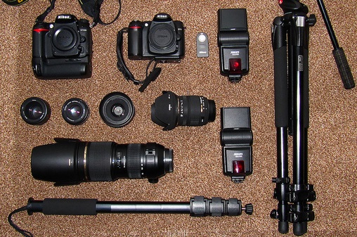 photo gear, photographer's kit, newbie photographer